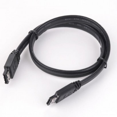 Kabel k hardisku datový eSATA, eSATA M- eSATA M, 0.5m, černý, 6 Gb/s