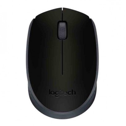 Logitech Myš M171, 1000DPI, 2.4 [GHz], optická, 3tl., 1 kolečko, bezdrátová, černá, 2 ks AA, k notebooku, univerzální