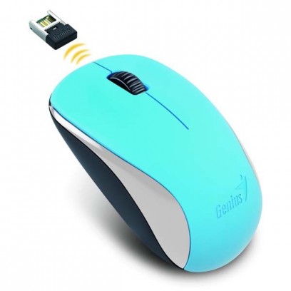 Genius Myš NX-7000, 1200DPI, 2.4 [GHz], optická, 3tl., 1 kolečko, bezdrátová, modrá, Blue-Eye senzor